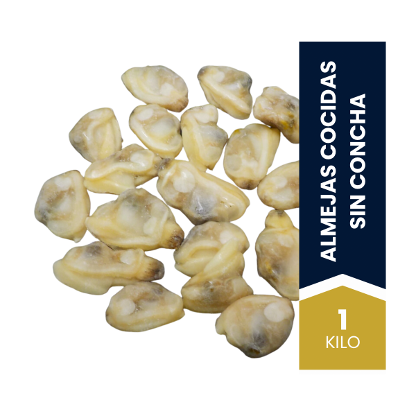 Almejas cocidas sin concha